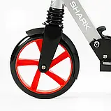 Самокат двоколісний "Best Scooter" SH-25048 (4) "SHARK", з ручним гальмом, затискач керма, колеса PU - 20 см, 1 амортизатор, в, фото 5