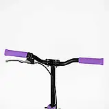 Самокат двоколісний "Best Scooter" SH-30610 (4) "SHARK", з ручним гальмом, затискач керма, колеса PU - 20 см, 1 амортизатор, в, фото 3