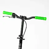 Самокат двоколісний "Best Scooter" SH-50730 (4) "SHARK", з ручним гальмом, затискач керма, колеса PU - 20 см, 1 амортизатор, в, фото 3