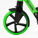 Самокат двоколісний "Best Scooter" SH-50730 (4) "SHARK", з ручним гальмом, затискач керма, колеса PU - 20 см, 1 амортизатор, в, фото 4