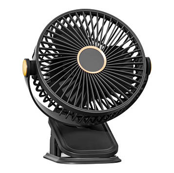 Настільний вентилятор USB / Кліпсовий вентилятор з підсвіткою /  Вентилятор на пришіпці з нічником