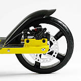 Самокат двоколісний "Skyper Unic" UN-80064 (4) ручне дискове гальмо, колеса PU 200мм, 1 амортизатор передній, у коробці, фото 6