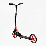Самокат двоколісний "Skyper" S - 86735 (4) "Sirius", чорно-червоний, колеса PU 200 мм, 1 амортизатор, ручне гальмо, в коробці, фото 4