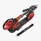 Самокат двоколісний "Skyper" S - 86735 (4) "Sirius", чорно-червоний, колеса PU 200 мм, 1 амортизатор, ручне гальмо, в коробці, фото 8