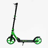 Самокат двоколісний "Skyper" S - 95019 (4) "Sirius", салатово-чорний, колеса PU 200 мм, 1 амортизатор, ручне гальмо, в коробці, фото 3