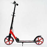 Самокат двоколісний S-16312 "Skyper" (4) "Sirius", чорно-червоний, колеса PU 200 мм, 1 аммортизатор, ручне гальмо, в коробці, фото 3