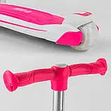 Самокат триколісний Best Scooter JS-41008/63204 (4) з сидінням, алюмінієве кермо, 3 колеса PU зі світлом, d = 12 см, фото 7