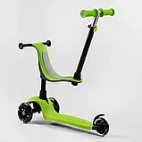 Самокат триколісний Best Scooter PL-315 (4) колеса PU зі світлом, сидіння, батьківська ручка, в коробці, фото 4