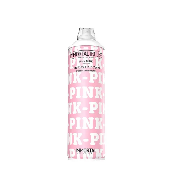 Камуфляж для волосся рожевий Immortal Infuse One Day Hair Color Spray Pink Mink, 200 мл (INF-169)