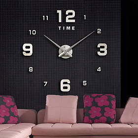 Настінний самоклеючий 3D годинник на батарейках Diy Clock Зроби сам для кухні вітальні