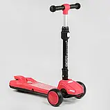 Самокат триколісний LT-11746 Best Scooter з парогенератором (6) складне кермо, ЗВУК МАШИНИ, ДИМ, СВІТЛО, пластмасовий, колеса PU, фото 3