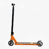 Самокат трюкових Best Scooter 18378 (1) HIC-система, Пегі, алюмінієвий диск і дека, колеса PU d-110мм, ширина керма - 52 см,, фото 3