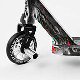 Самокат трюковий Best Scooter BS-77101 (4) HIC-система, ПЕГИ, алюмінієвий диск та дека з ПРИНТОМ, колеса PU, d = 110мм, ширина, фото 6