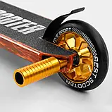 Самокат трюковий Best Scooter BS-77225 (4) HIC-система, ПЕГИ, алюмінієвий диск та дека з ПРИНТОМ, колеса PU, d = 110мм, ширина, фото 5
