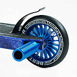 Самокат трюковий Best Scooter BS-99588 (4) HIC-система, ПЕГИ, алюмінієвий диск та дека з ПРИНТОМ, колеса PU, d = 110мм, ширина, фото 7