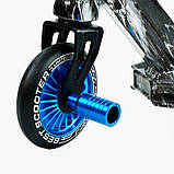 Самокат трюковий Best Scooter BS-99808 (4) HIC-система, ПЕГИ, алюмінієвий диск та дека з ПРИНТОМ, колеса PU, d = 110мм, ширина, фото 6