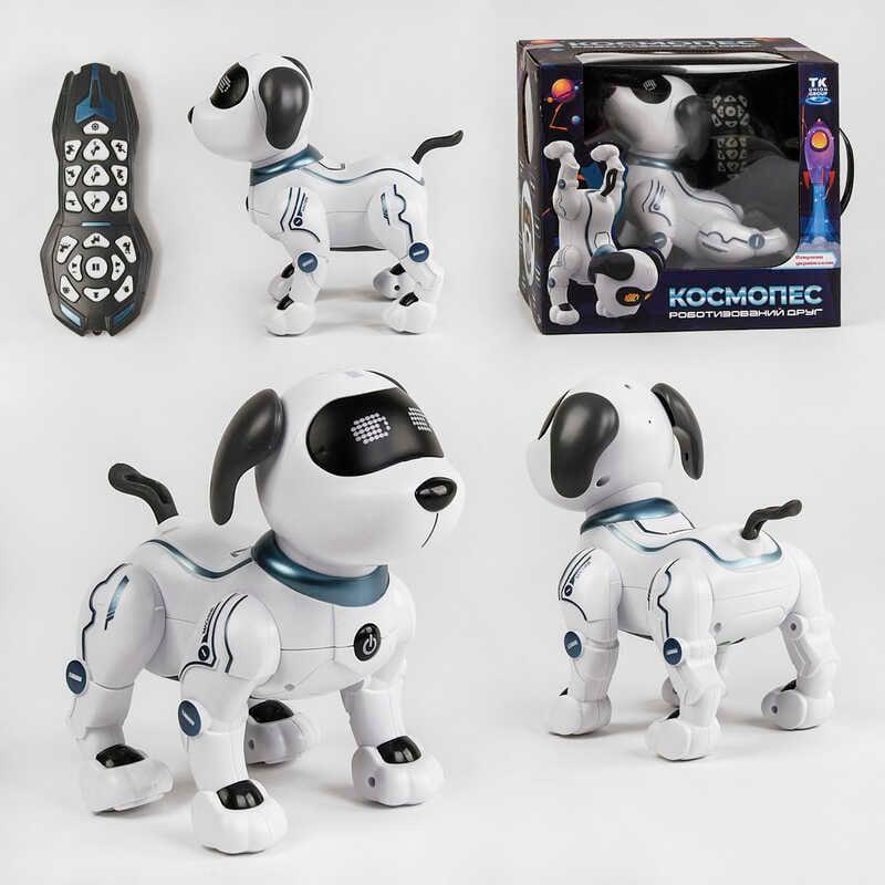 Собачка інтерактивна на р/к ТК-12302 (6)"TK Group", УКРАЇНСЬКЕ ОЗУЧУВАННЯ, виконує команди, LED світло, розповідає казку, співає, фото 1