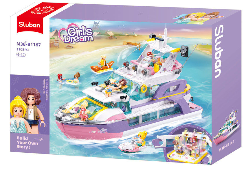 Конструктор Sluban Girls Dream катер M38-B1167