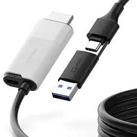Зовнішня карта відеозахоплення (кабель) HAGiBiS HDMI на USB/Type-C 1080P@60fps 100W PD UHC10