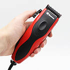 Машинка для стрижки + 4 насадки, від мережі 220В, MS 3304 / Чоловічий тример / Дротова машинка для волосся, фото 9