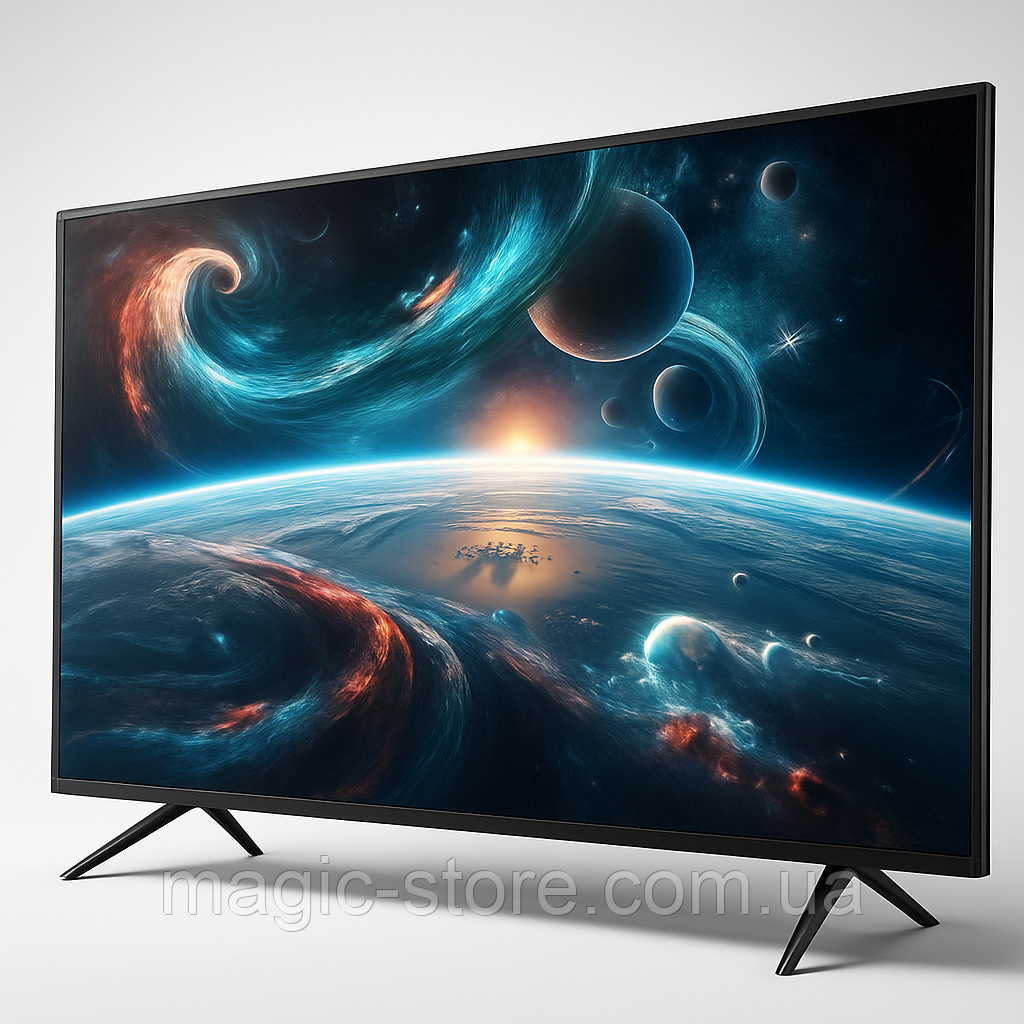 Телевізор Smart TV 4K 2025 рік Ultra HD, LED, IPTV, T2 42 дюйми WIFI Збірка Корея Андроїд 15