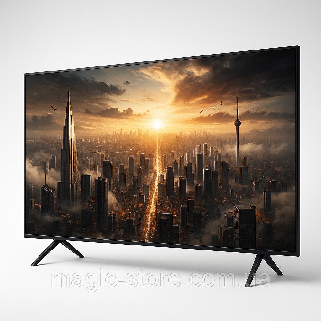 Телевізор Smart TV 4K 2025 рік Ultra HD, LED, IPTV, T2 42 дюйми WIFI Збірка Корея Андроїд 15