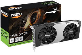 Відеокарта GeForce RTX 5070 12GB Inno3D Twin X2 OC (N50702-12D7X-195064N)