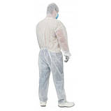 Комбінезон одноразовий поліпропілен 30г/м2, з капюшоном на блискавці, фото 2