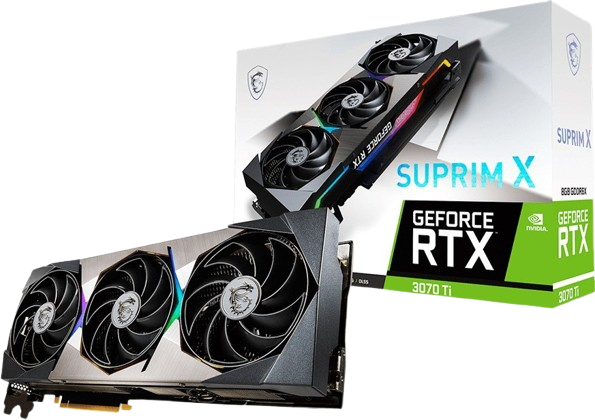 Відеокарта GeForce RTX 3070 Ti 8GB MSI Suprim X (RTX 3070 Ti SUPRIM X 8G) Б/В