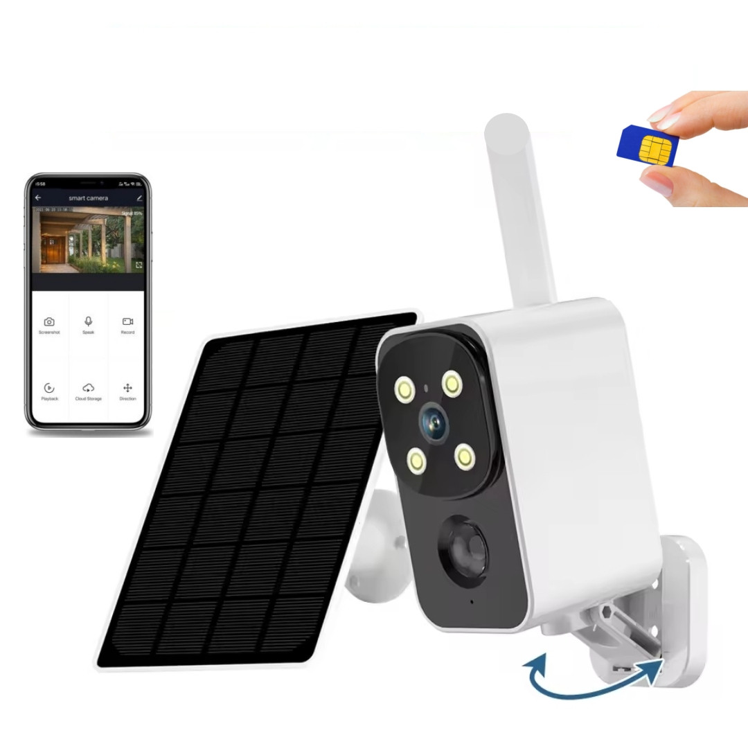 Сонячна IP-камера безпеки з SIM-картою LS VISION BC3-4G 4MP solar. UBox