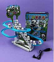 Спуск гірка з каченятами каченята на гірці Трек-серпантин  2021-6 музика, зарядка USB, 9 маленьких качок