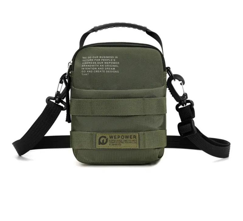Сумка чоловіча маленька хакі з плечовим ременем, фото 1