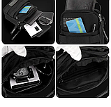 Сумка чоловіча маленька хакі з плечовим ременем, фото 3