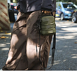 Сумка чоловіча маленька хакі з плечовим ременем, фото 2
