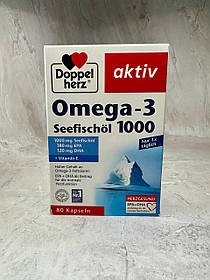 Жирні кислоти омега 3 1000 мг Doppelherz Omega-3 1000, 80 капсул