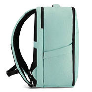 Рюкзак для ручної поклажі для літака Wascobags Leon Mint (блакитний) 40x30x20 - Wizz Air / Ryanair, фото 2