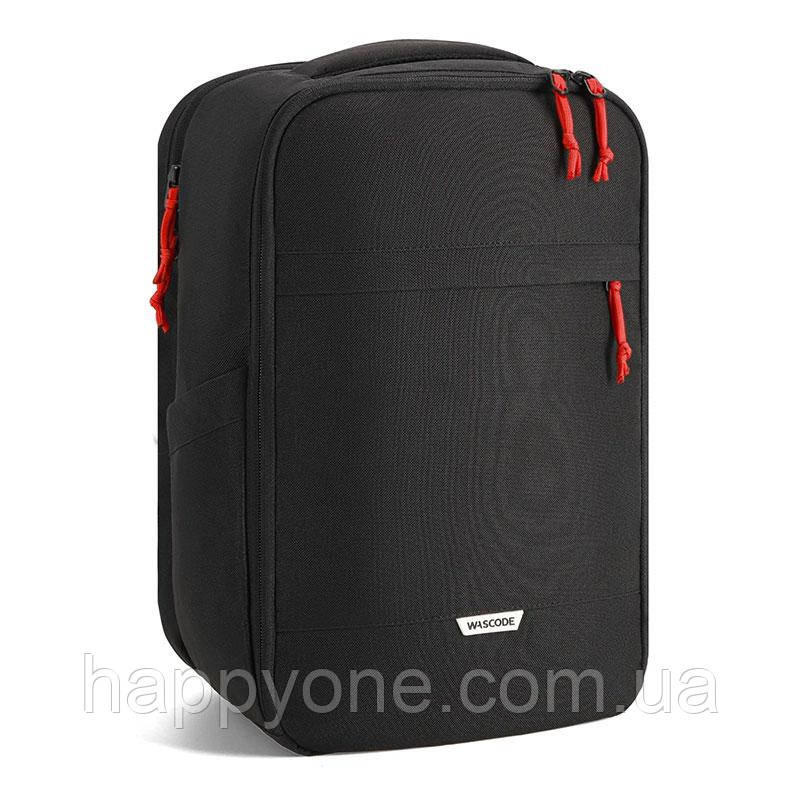 Рюкзак для ручної поклажі Wascobags Leon Black (Red Puller) 40x20x25 - Wizz Air / Ryanair