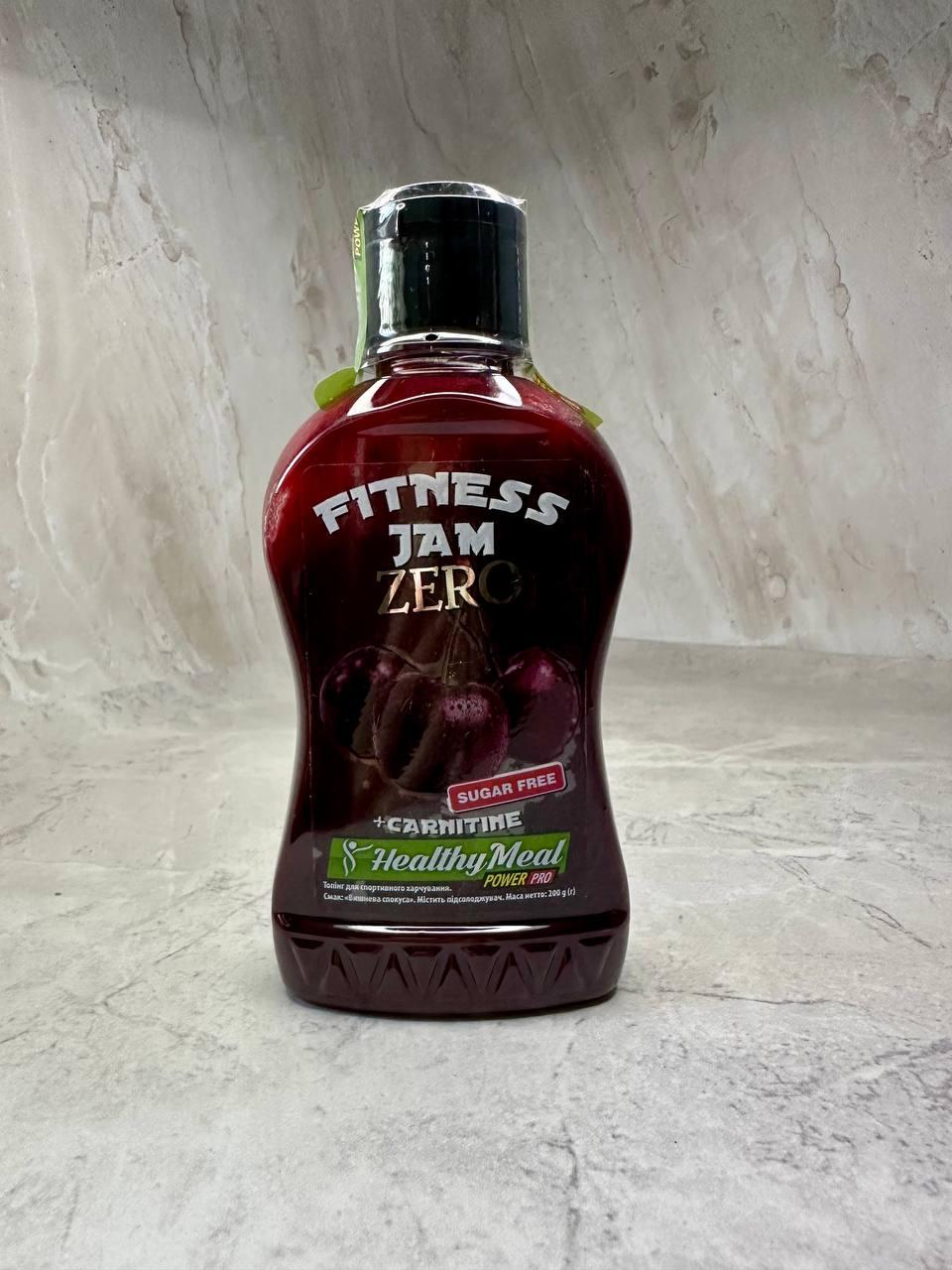 Фітнес-джем вишня з карнітином без цукру Fitness Jam ZERO Power Pro 200 г