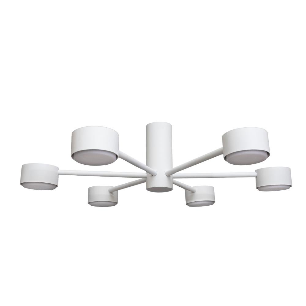 Люстра стельова MSK Electric Copter на шість круглих плафонів під лампи GX53 біла NL 8041-6 WH 620х150мм, фото 1