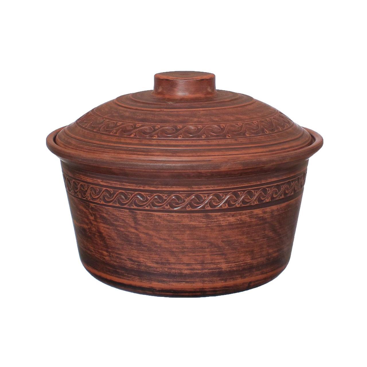 Каструля декор без ручок, 2 л, Хвиля глина, ARTEL KERAMIST, Арт.63114