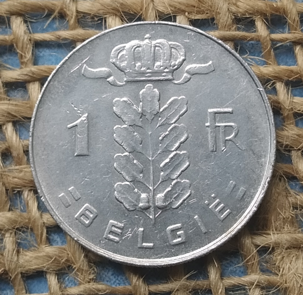1 франк 1974 року. Бельгiя