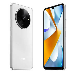 Смартфон Xiaomi Poco C61 3/64GB White Dual Sim + MicroSD Android 14 5000 mAh 4G(LTE) Wi-fi 5000 mAh 5 Type-C