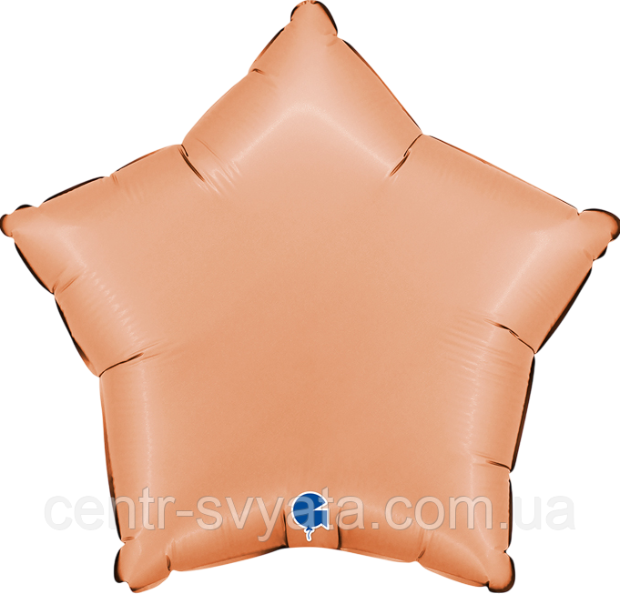 Фольгована кулька Grabo 18"(46 см) Зірка сатин персикова