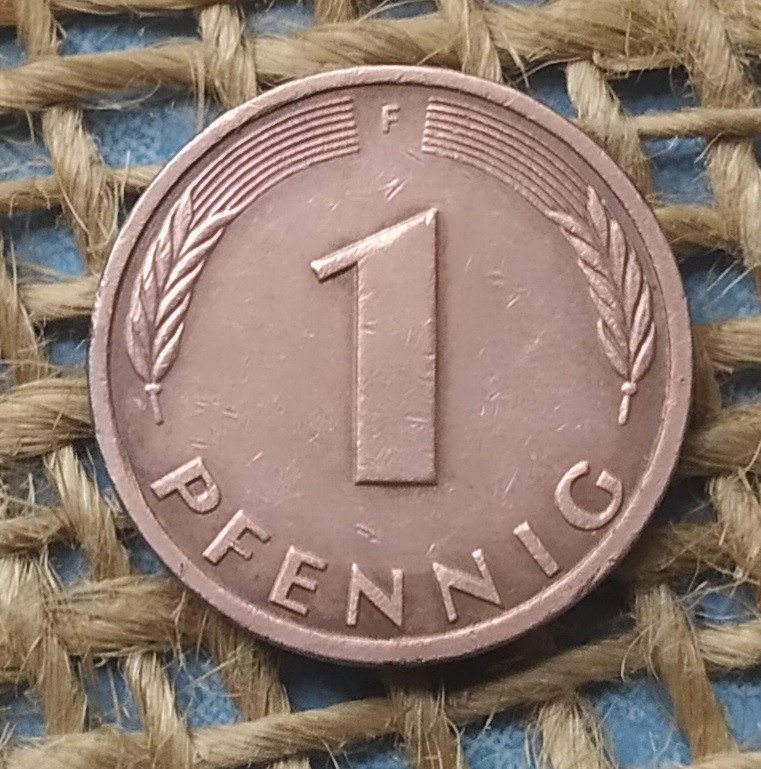 1 пфенiг 1982 року. (F) Нiмеччина - ФРН