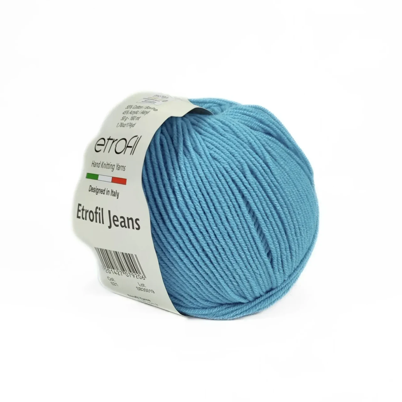 Пряжа Etrofil Jeans/Етрофіл Джинс, блакитна лазур 021, Etrofil, фото 1