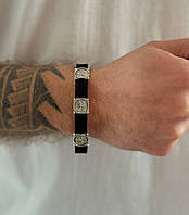 Браслет зі срібла 925 проби з вставками-оберегами