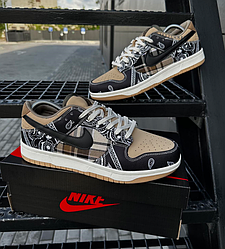 Чоловічі кросівки Nike SB Dunk Low Travis Scott Cactus Найк Данк Лоу Тревіс Скотт Кактус Джек низькі бежеві