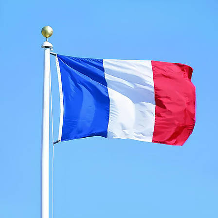Прапор Франції 150х90 см поліестер French flag французький триколор синій білий червоний RESTEQ, фото 1