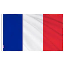 Прапор Франції 150х90 см поліестер French flag французький триколор синій білий червоний RESTEQ, фото 2