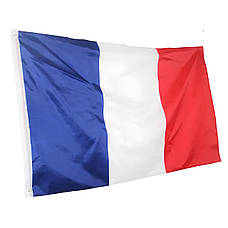 Прапор Франції 150х90 см поліестер French flag французький триколор синій білий червоний RESTEQ, фото 5